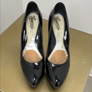 Gucci Black Patent Leather Heels